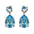 Auskarai "Kristalo Lašas IV (Akvamarino Mėlyna)" su Swarovski™ kristalais